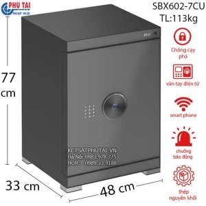 Két sắt nhập khẩu Philips SBX602-7CU vân tay điện tử