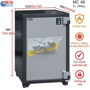 Két sắt Samurai MC48 cơ đổi mã có định vị chống dò mã