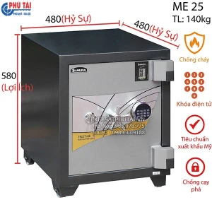 Két sắt Siêu cường Samurai ME25 khóa điện tử Led đời mới