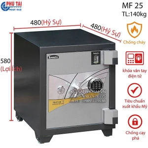 Két sắt siêu cường Samurai MF25 khóa vân tay điện tử