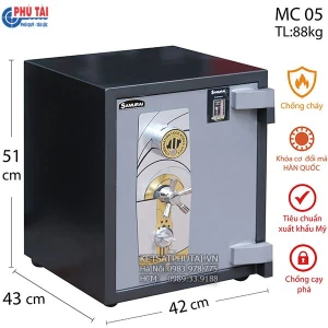 Két sắt thép tấm Samurai MC05 mã cơ có khóa định vị