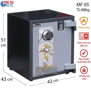 Két sắt thép tấm Samurai MF05 vân tay điện tử