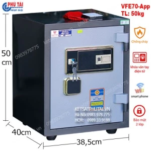 Két sắt thông minh Việt Tiệp VFE70-App điện thoại tích hợp vân tay mã số