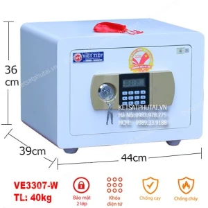 Két sắt Việt Tiệp siêu cường VE3307-W màu trắng điện tử