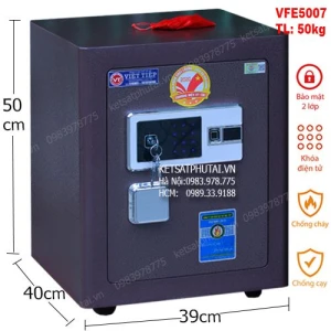 Két sắt Việt Tiệp siêu cường VFE5007 vân tay mã số màu nâu