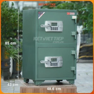 Két Sắt 2 Tầng Việt Tiệp KVT850T2 Khoá Điện Tử Chính Hãng