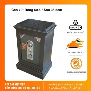 Két Sắt Công Đức Có Khe Bỏ Tiền K110 Khóa cơ
