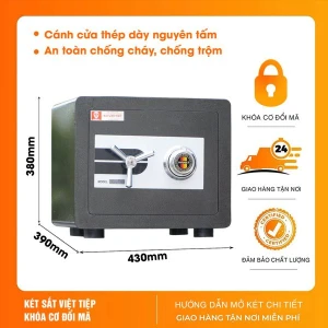 Két sắt mini chống cháy KVTSC25 khóa cơ đổi mã