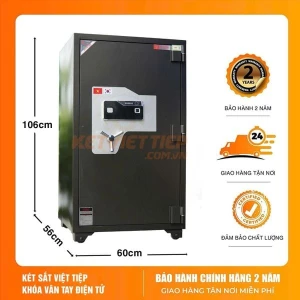 Két Sắt Ngân Hàng Nhà Nước Việt Tiệp Vân Tay Kết Hợp Mã số điện tử NH100VTDT