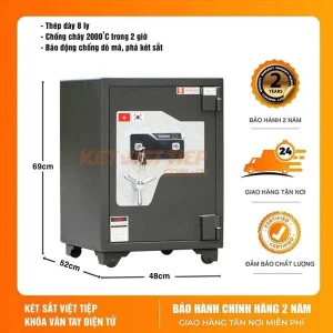 Két sắt Việt Tiệp Cao Câp Siêu Cường KVTSC54 Vân Tay Điện Tử Cao Cấp