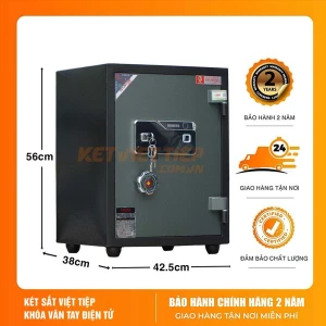 Két Sắt Việt Tiệp Chống Cháy KVT68VTDT Khóa Vân Tay Điện Tử Mẫu Mới Cao Cấp