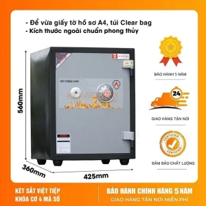 Két sắt Việt Tiệp khóa cơ KCC56KC chống cháy