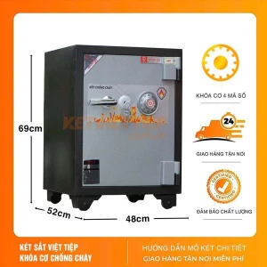 Két Sắt Việt Tiệp KVT175 Khoá Cơ Chống Cháy