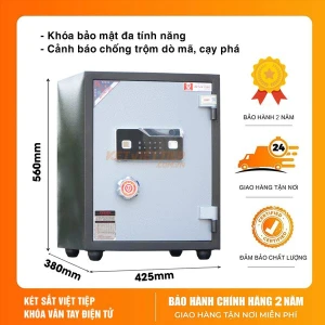 Két Sắt Việt Tiệp KVT58VTDT Khóa Vân Tay Điện Tử Thông Minh