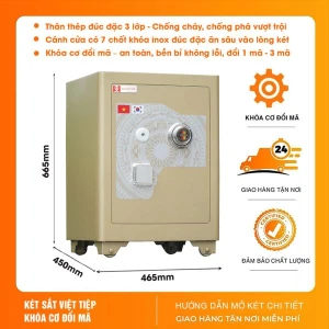 Két sắt Việt Tiệp siêu cường KC188B Khóa Cơ Đổi Mã