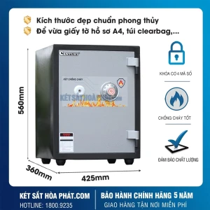 Két sắt century CF63 khóa cơ chống cháy