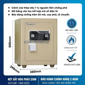 Két sắt chống cháy Century CF166 vân tay điện tử cao cấp