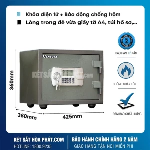Két sắt chống cháy Century CF35 điện tử
