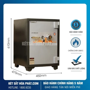 Két sắt Chống Cháy century CF45KC khóa cơ Đổi Mã