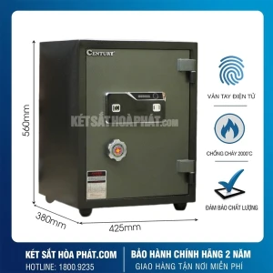 Két sắt chống cháy Century CF58VTDT vân tay điện tử
