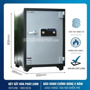Két sắt chống cháy Century CFH120VT khóa vân tay điện tử