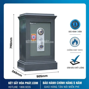 Két Sắt Chống Cháy Century Khóa Cơ CF155 bản lề trong