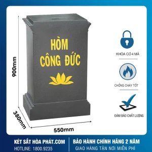 Két sắt hòm công đức KCD900 khóa cơ
