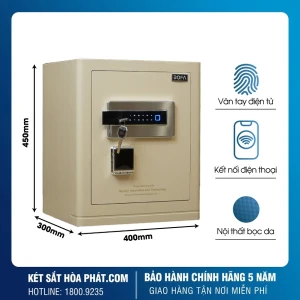 Két Sắt Mini Vân Tay Điện Tử Bofa FDX-A1/D-45 Nhập Khẩu Chính Hãng, Có Kết Nối Điện Thoại