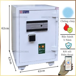 Két sắt thông minh Việt Nhật VN79FE kết nối điện thoại màu trắng