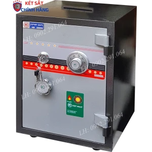 Két sắt Việt Nhật VN40CDKC có khe bỏ tiền (khóa cơ khoét mặt khoét nóc)