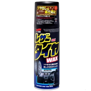 Chai xịt làm bóng và bảo dưỡng ô tô đa năng Leather Tire Wax L-29 SOFT99 - Japan