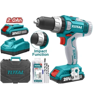 Máy khoan búa dùng pin 20V Total TIDLI2003 (50 phụ kiện)