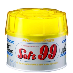 Sáp vệ sinh sơn xe ô tô màu sáng Hanneri Wax W-19 SOFT99 - Japan