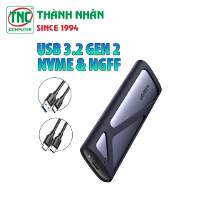 Box đựng ổ cứng SSD M.2 SATA NVMe NGFF PCIe 3.0 GEN 2 cổng USB type C Ugreen 90264