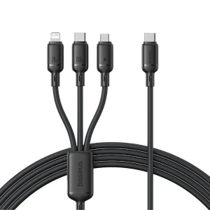 Cáp sạc nhanh đa năng 3 trong 1 Baseus New Pudding P10376303121-00 Cosmic Black