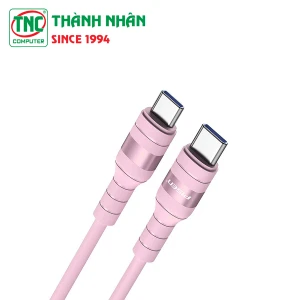Cáp sạc nhanh Type-C to Type-C dài 1.2m PISEN Pro Dream Molding PD DM-TC17-1200 màu Hồng