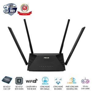Router Wifi ASUS RT-AX53U (1775 Mbps/ Wifi 6/ 2.4/5 GHz)