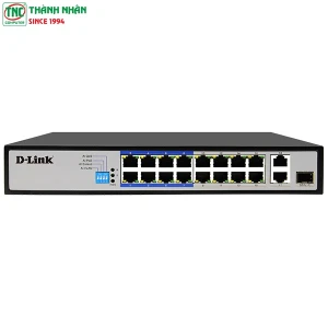 Switch PoE+ D-link DES-F1018P-E