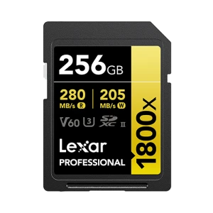 Thẻ nhớ Lexar SD Professional 1800x 256GB SDXC UHS-II Card GOLD LSD1800256G-BNNNG