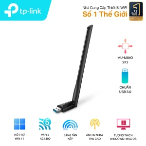 USB Wifi TP-Link Archer T3U Plus (1267 Mbps/ Wifi 5/ 2.4 GHz/ USB 3.0)