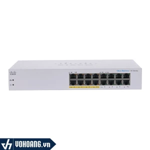 Cisco CBS110-16PP-EU | Switch PoE 16 Cổng Gigabit - Hỗ Trợ 8 Cổng PoE - Công Suất 64W