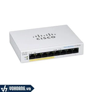 Cisco CBS110-8PP-D-EU | Switch PoE 8 Cổng Gigabit - Hỗ Trợ 4 Cổng PoE - Công Suất 32W
