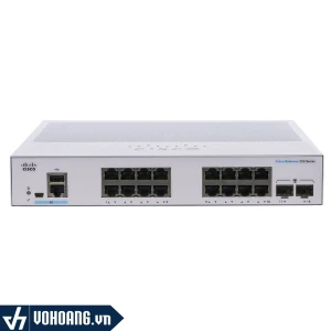 Cisco CBS250-16T-2G-EU | Switch Chia Mạng 16 Cổng Gigabit - Tích Hợp 2 Cổng SFP