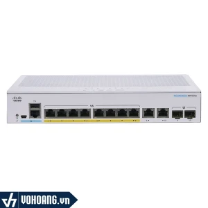 Cisco CBS250-8P-E-2G-EU | Switch Thông Minh PoE 8 Cổng Gigabit - Hỗ Trợ 8 Cổng PoE