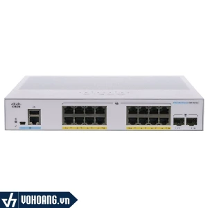 Cisco CBS350-16FP-2G-EU | Switch Quản Lý PoE 16 Cổng Gigabit - Tích Hợp 2 Cổng Gigabit SFP