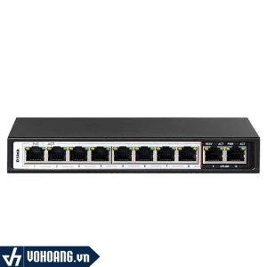 D-Link DES-F1010P-E | Switch 8 Cổng PoE, 2 Cổng Uplink Chuyên Dụng Cho Hệ Thống Camera | Hàng Chính Hãng