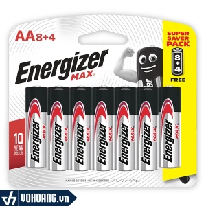 Energizer E91 BP8 4 | Pin AA ( Pin Tiểu ) Vỉ 12 Alkaline Chất Lượng Cao | Phân Phối Chính Hãng