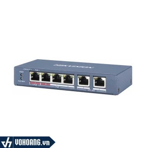 HIKVISION DS-3E0106P-E/M | Switch PoE 35W Cấp Nguồn 300 Mét 4 Cổng 100Mbps