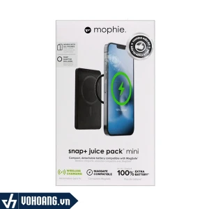 Mophie Snap Juice | Sạc Dự Phòng Hỗ Trợ MagSafe Mini 5000mAh | Hàng Chính Hãng