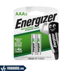 Pin Sạc Energizer AAA 700mAh Power Plus Mã NH12PP-BP2 Vỉ 2 Viên